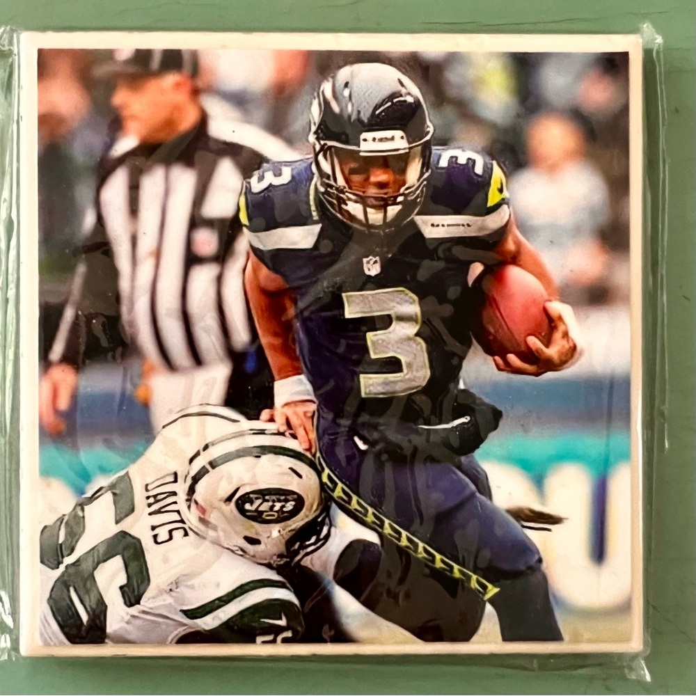 Seahawks Russell Wilson tile by artist
Kim Landdeck